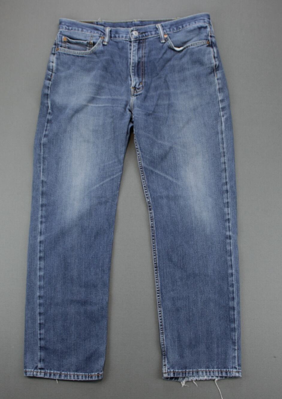 Levis 501 Jeans Distressed Straight Leg Mens 36x32 Blue